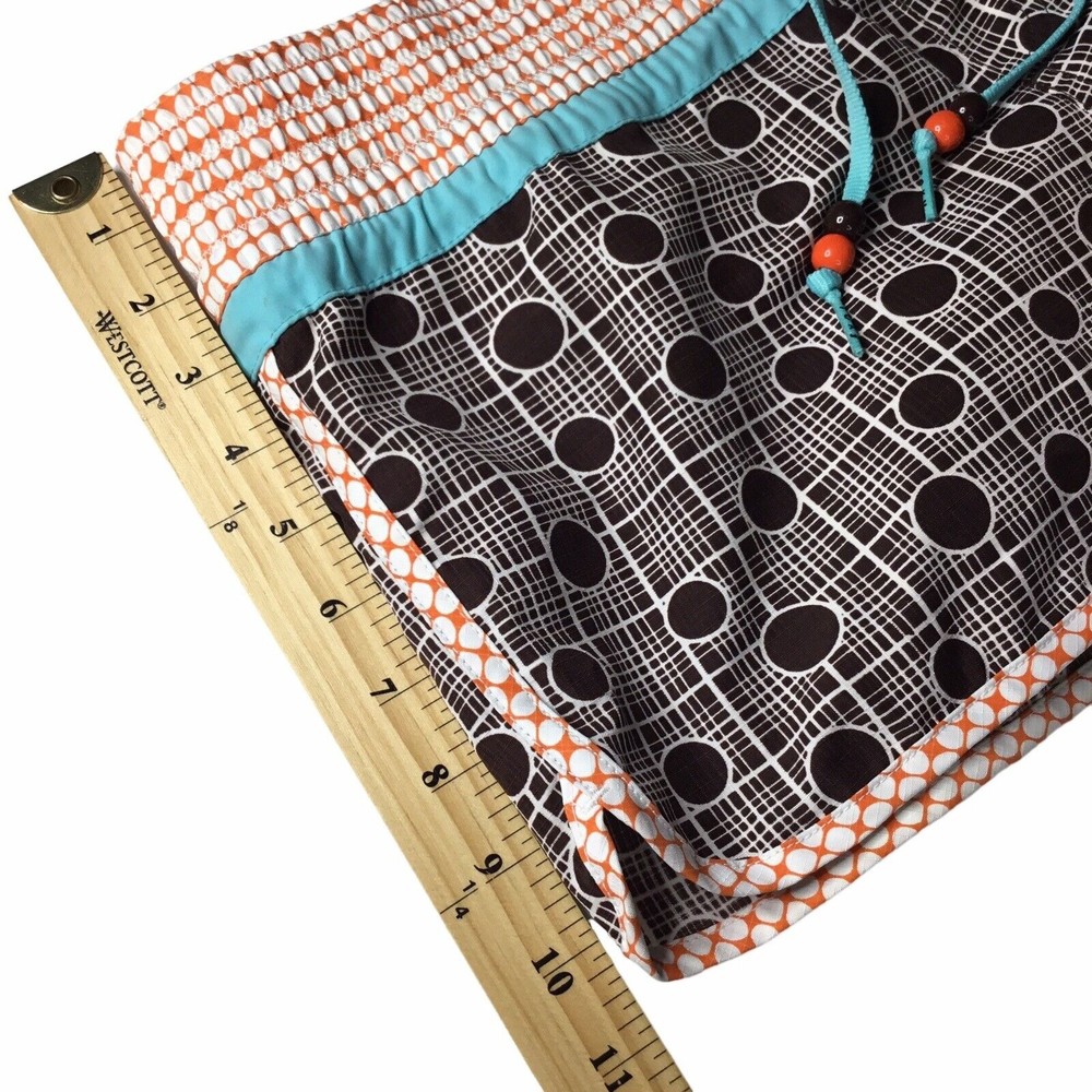 Roxy Size 11 Brown orange geometric board shorts Polyester Style L469569 - Picture 8 of 12